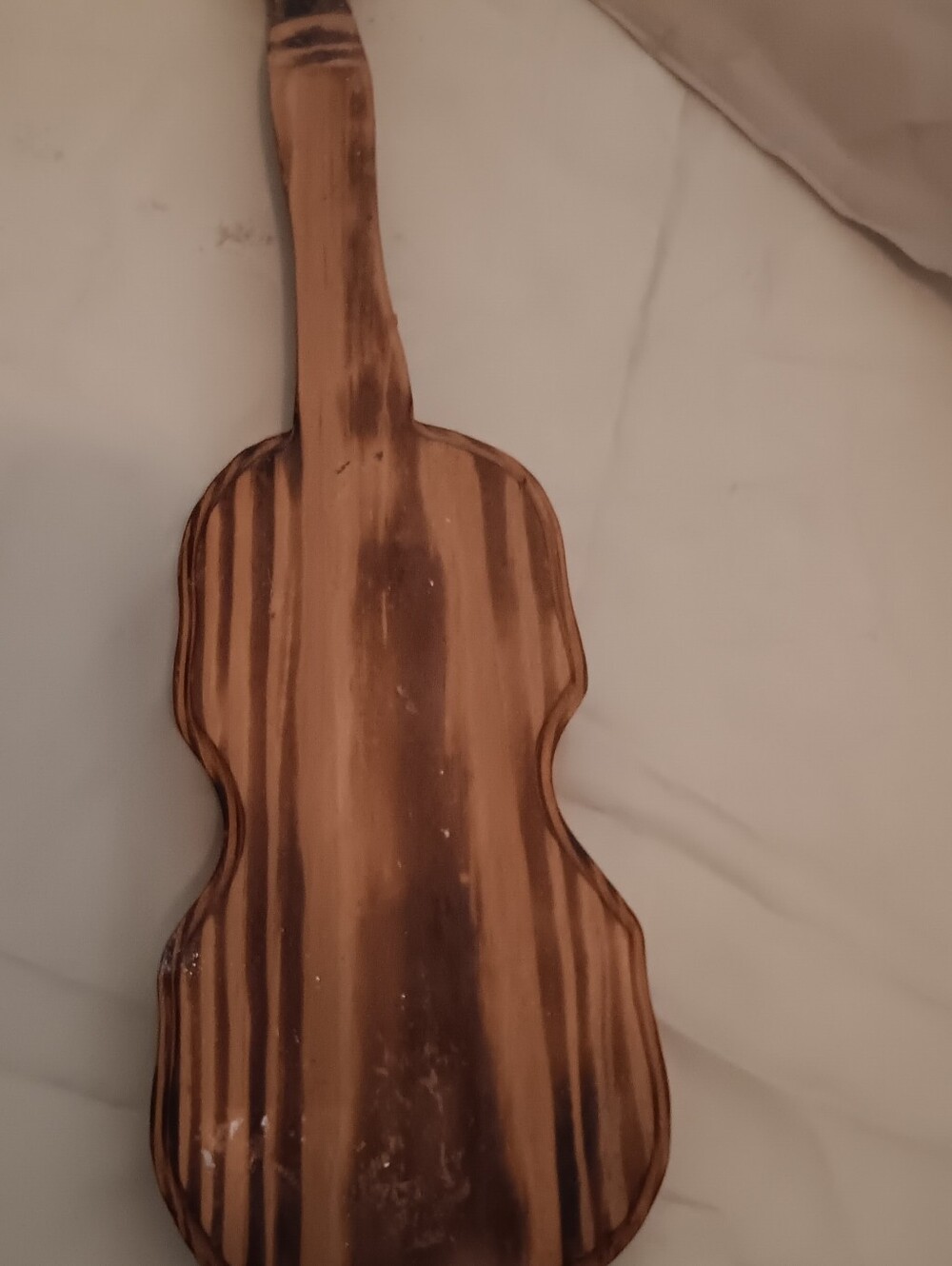 VINTAGE VERY UNIQUE WOODEN HANDMADE GUITAR. LENGTH, 16 3/4".
